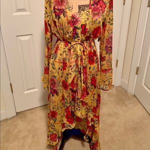 Floral high-low dress